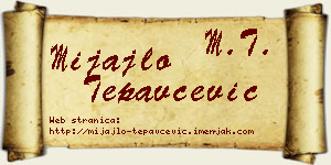 Mijajlo Tepavčević vizit kartica